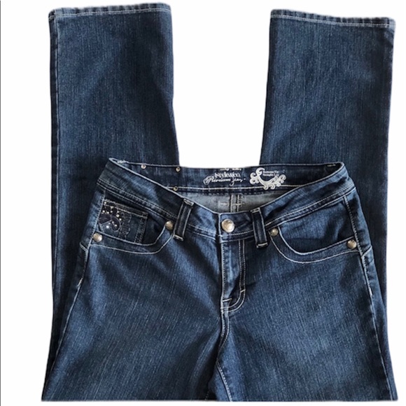 Style & Co. Size 4 Premium Jeans Bottoms Up Straight Leg - Picture 3 of 7